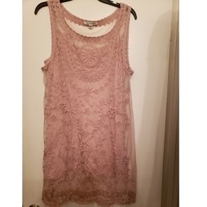 American Eagle Mauve Lace Dress